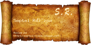 Septei Rózsa névjegykártya